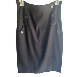 La Fee Maraboutee Pencil Skirt with Button Detail Career Wear Business Casual 44